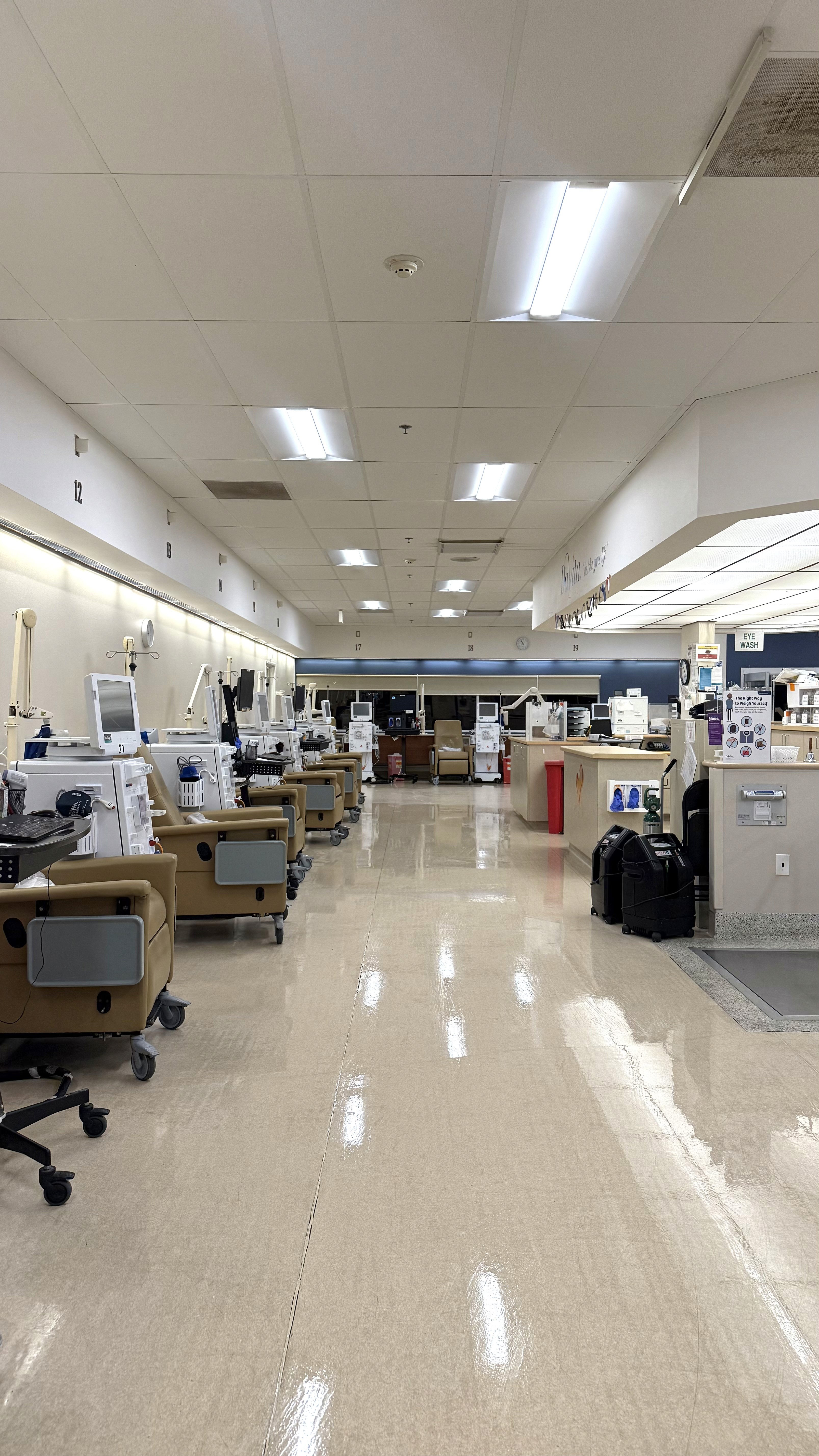 Replace with a premium dialysis or healthcare facility interior