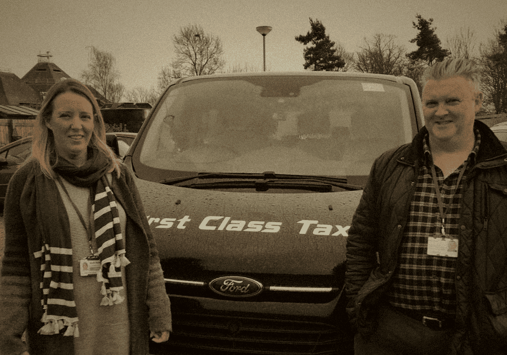 Owners of First Class Taxis (Mark & Sally)
