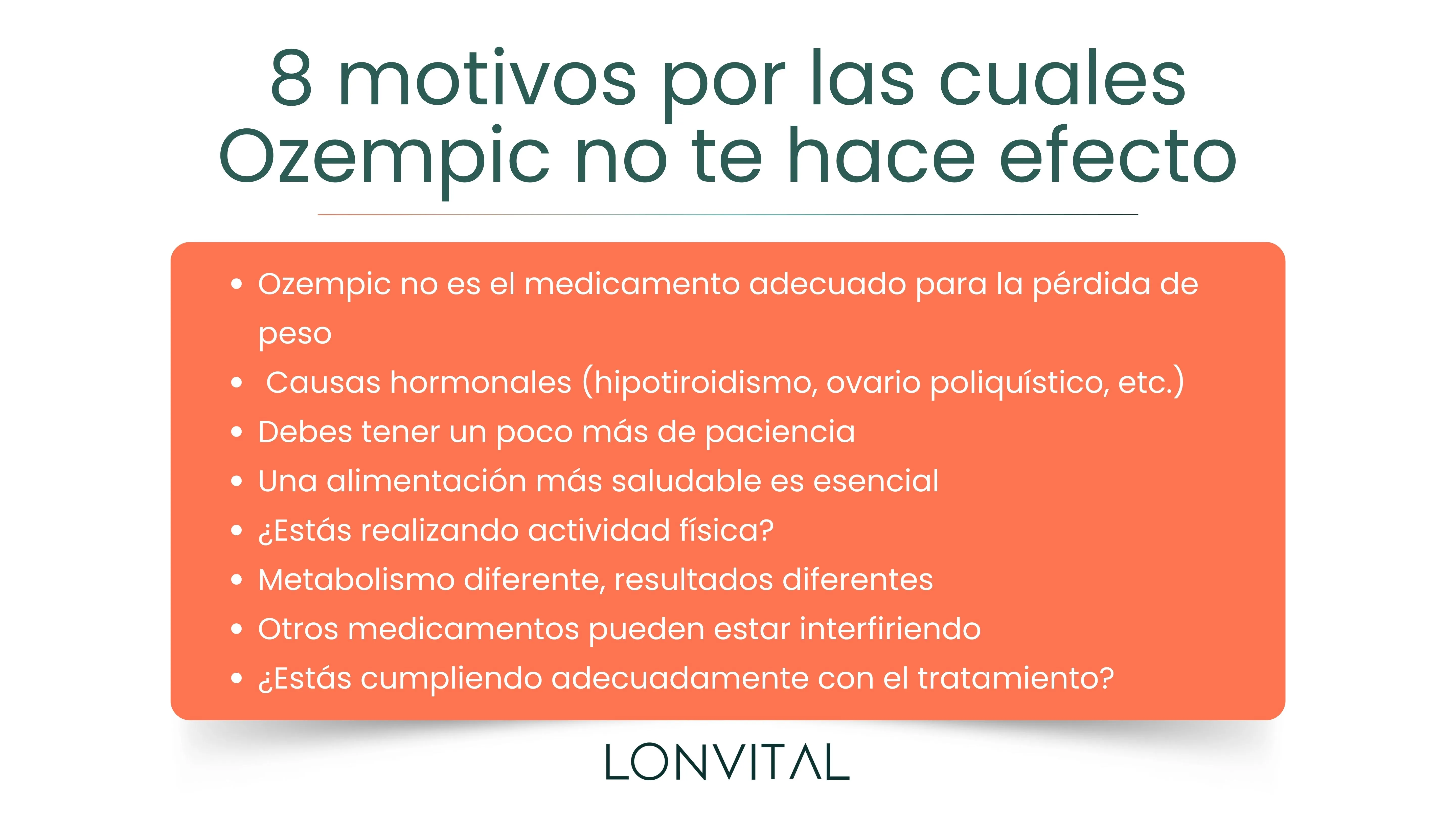 8 motivos por las cuales Ozempic no te hace efecto