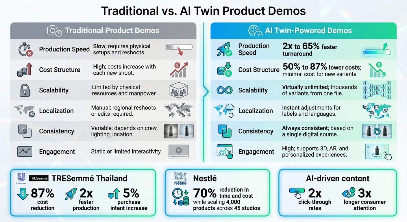Traditional vs AI Twin Product Demos: Speed, Cost & ROI Comparison