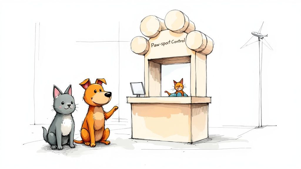 A happy dog looking out a car window, ready for an adventure.