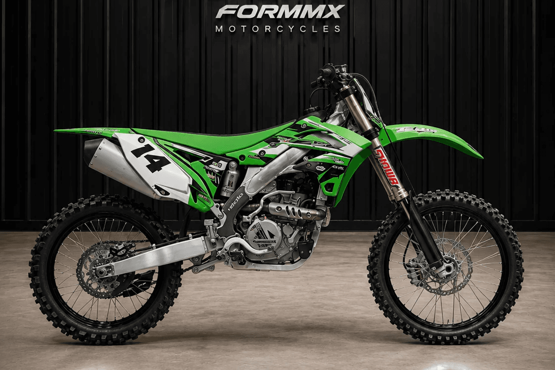 Motocross rider in red and black