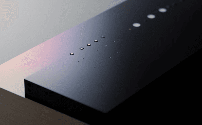 multiple grey tablets with a white background