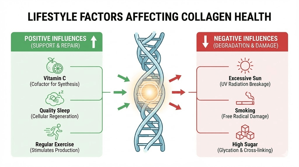 Lifestyle factors affecting collagen peptide effectiveness