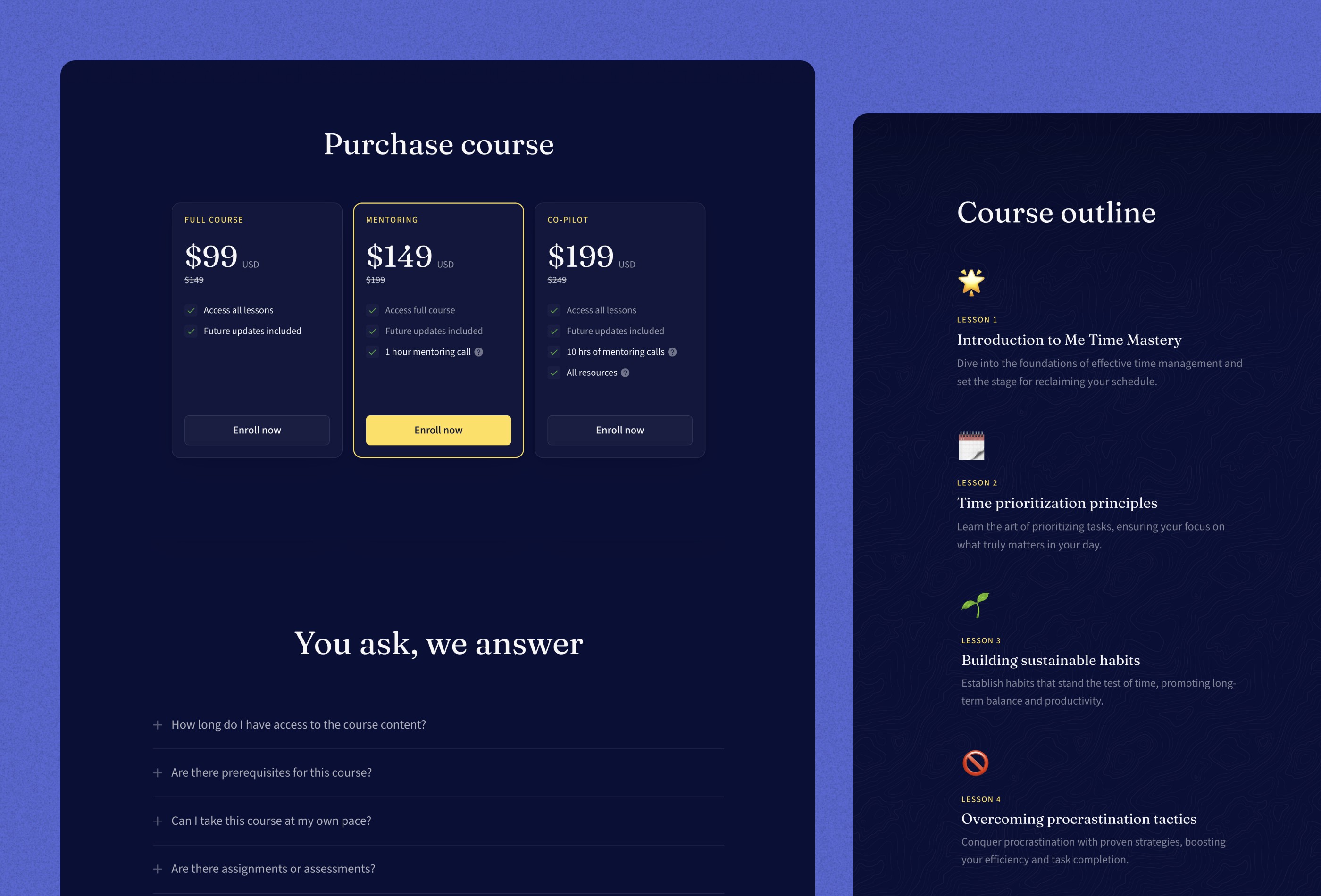 Me TIme - Course Landing Page for Framer - Image 3