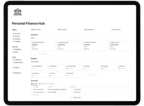 This is a Cover to PErsonal Finance a Notion Template