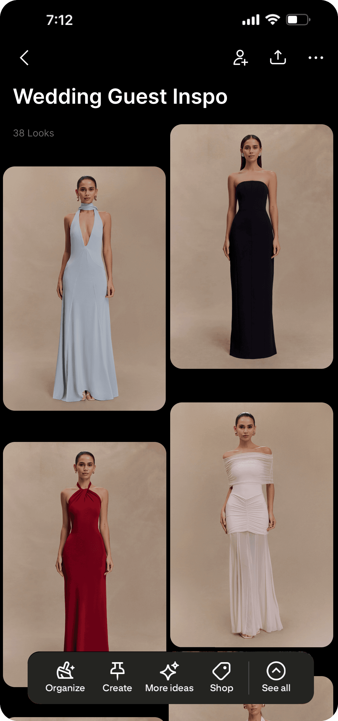 Three frames to show the UI of Pinterest's New Feature UI. A person wearing headphones sits at a desk with a large curved monitor displaying graphic design software, surrounded by a laptop, smartphone, and potted plant, creating a modern workspace setup.