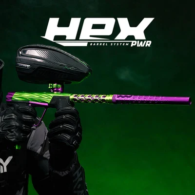 Green and black paintball marker