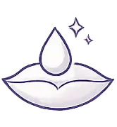 Icono ilustrativo de armonización facial y restauración de volumen con ácido hialurónico.