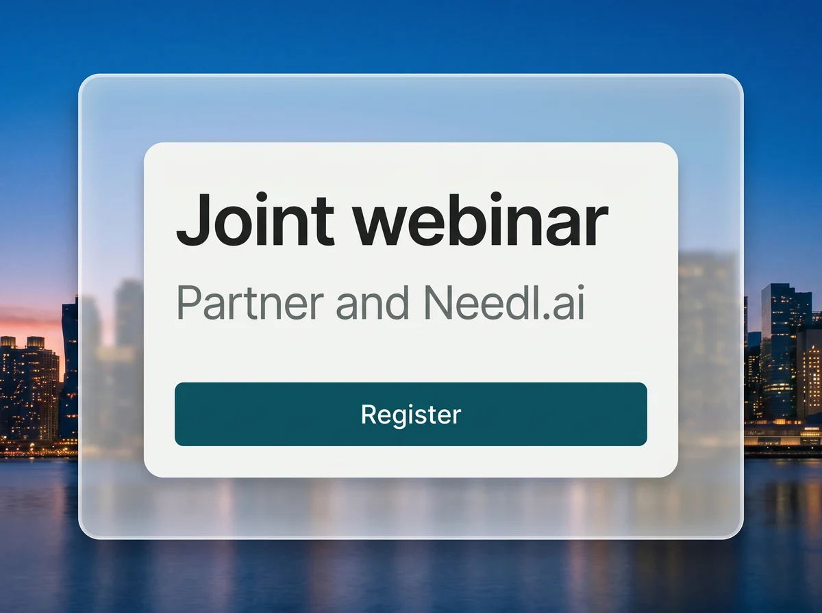 Co-marketing: a joint webinar run by a partner and Needl.ai