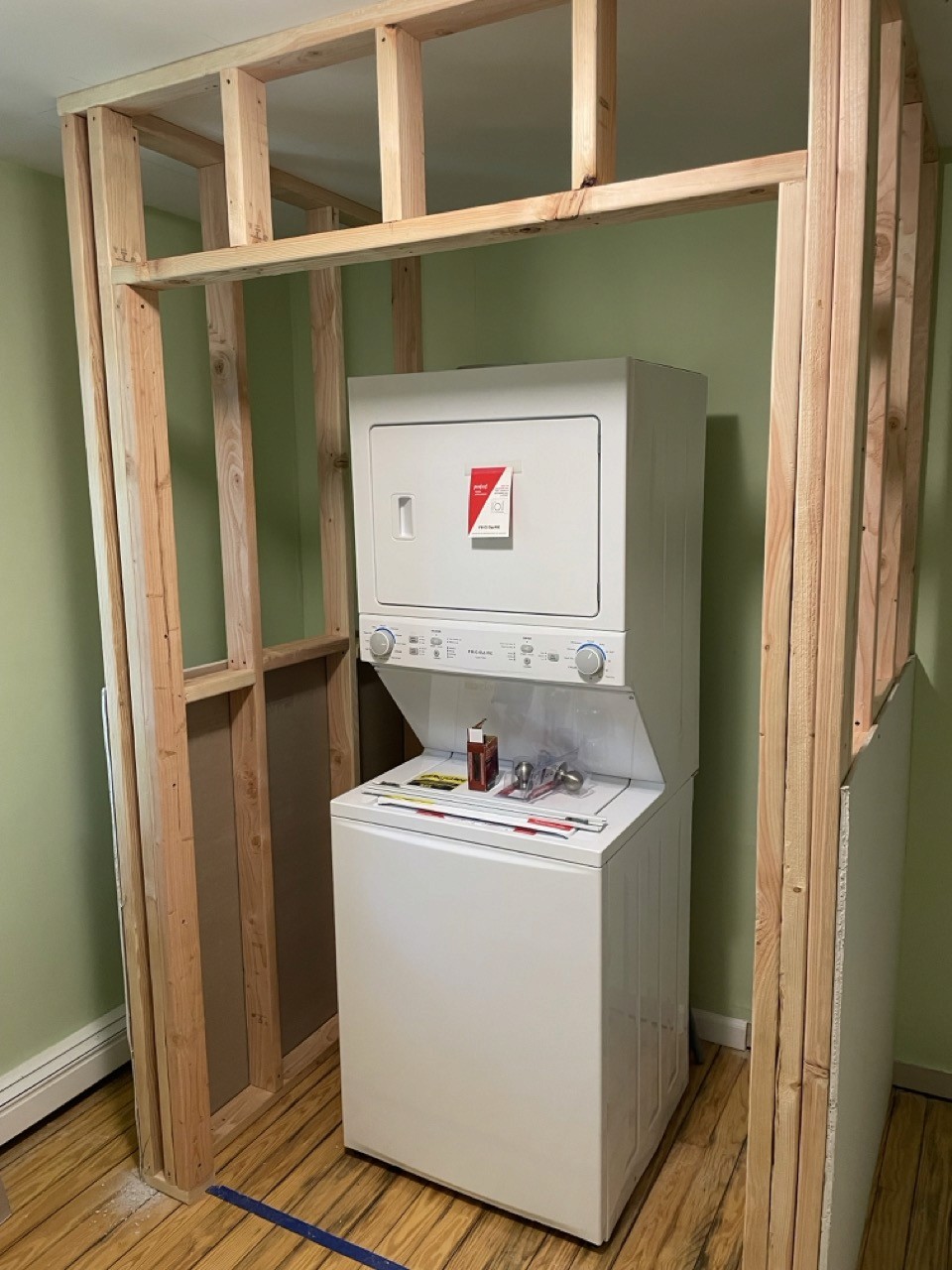Framing the new laundry room walls