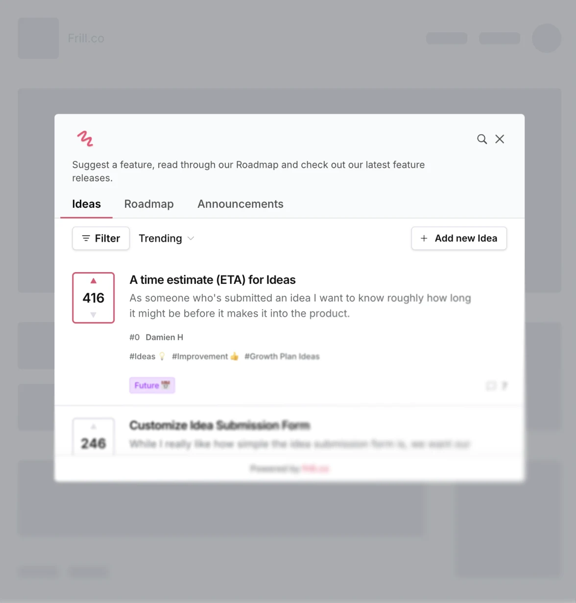 assortment of surveys and widgets