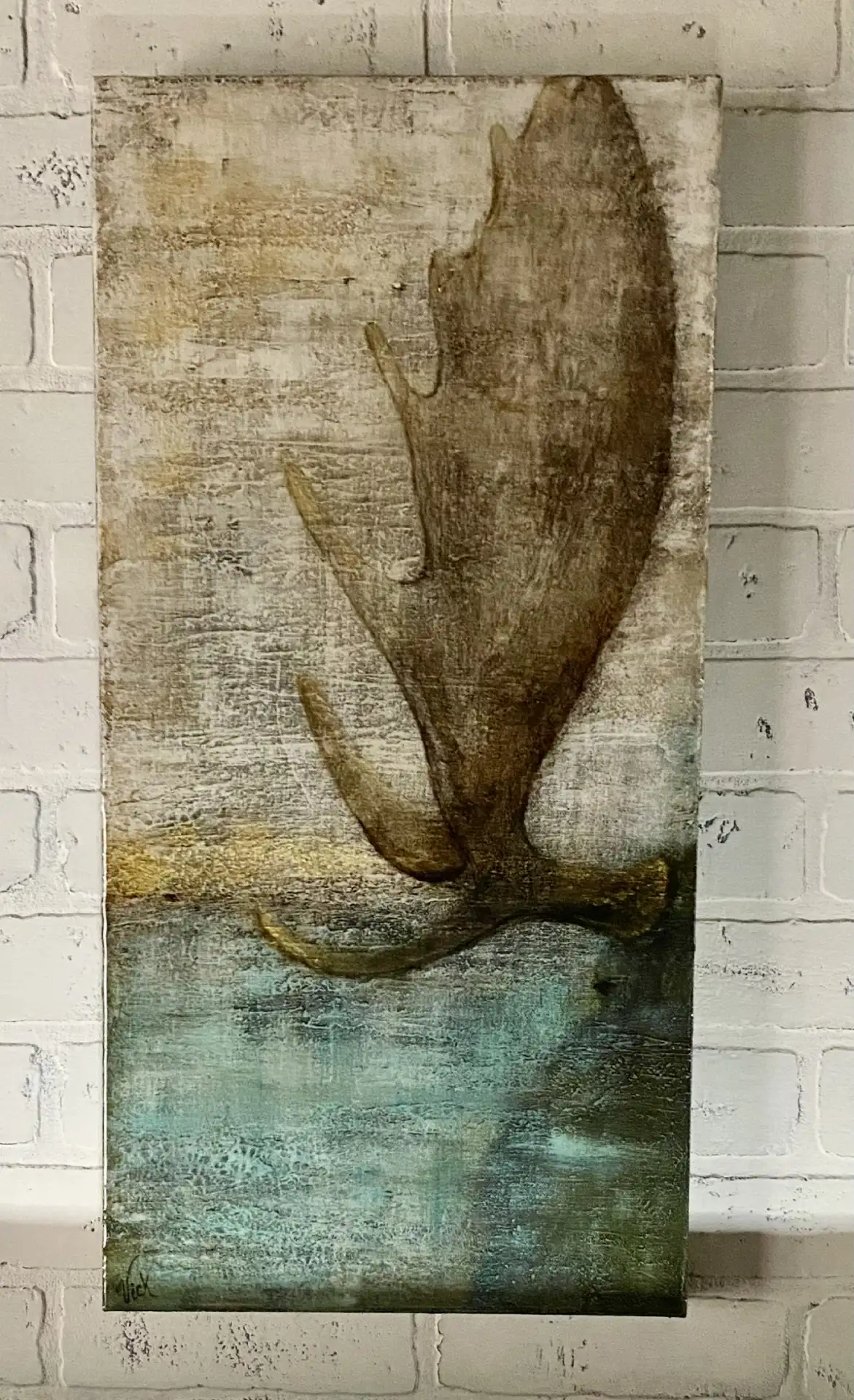 Émergence une toile qui présente panache d'orignal