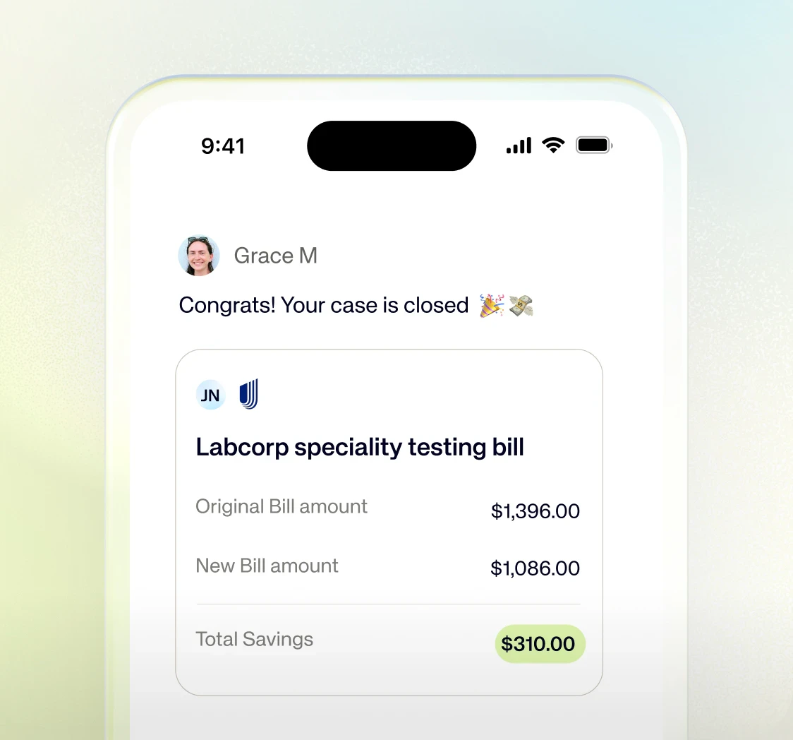 A healthcare expert from Granted is reviewing a medical bill.