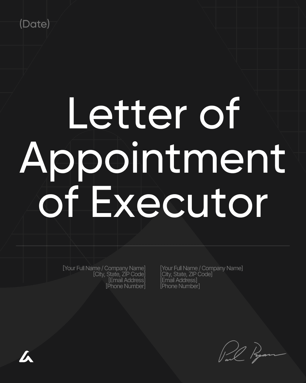 Letter of Appointment of Executor