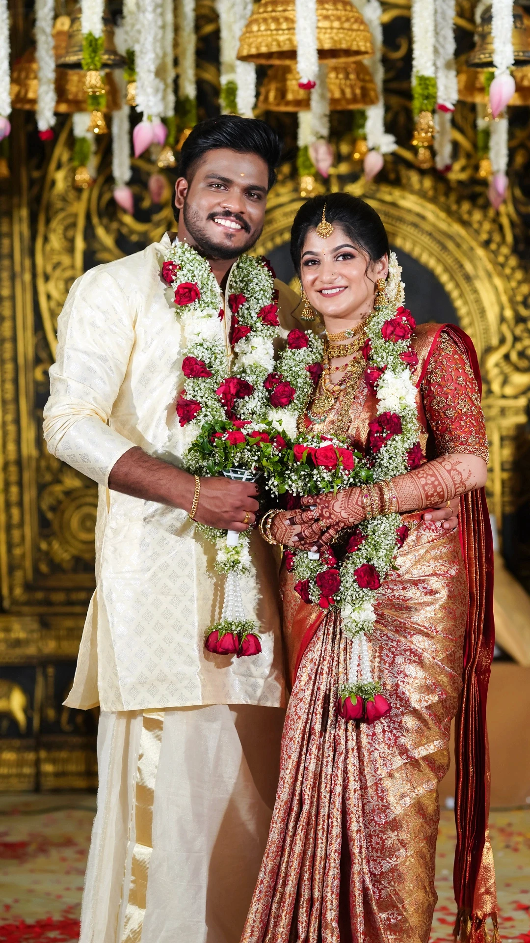 Romantic wedding moment