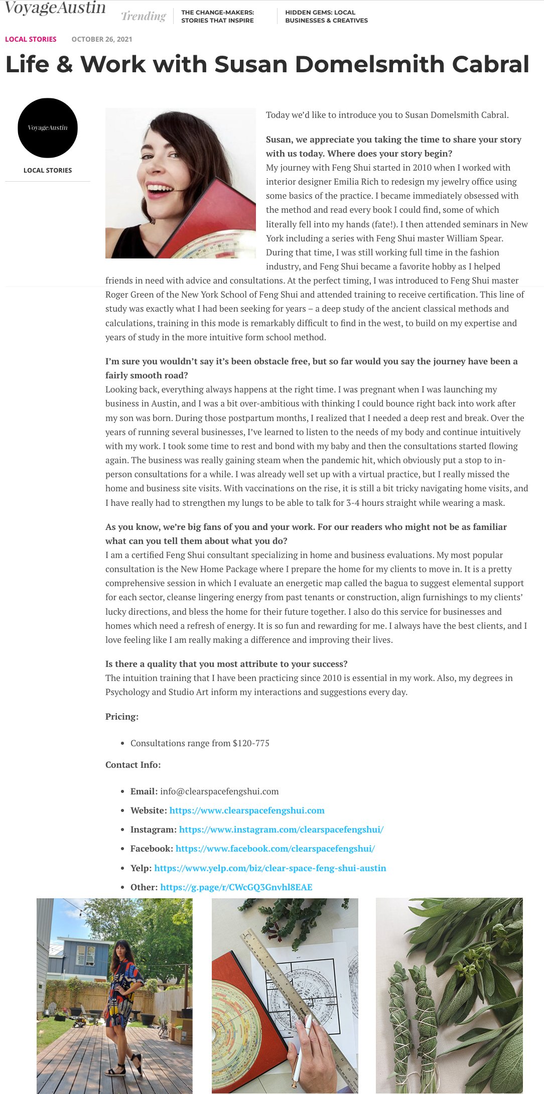 Screenshot of the Voyage Austin interview page