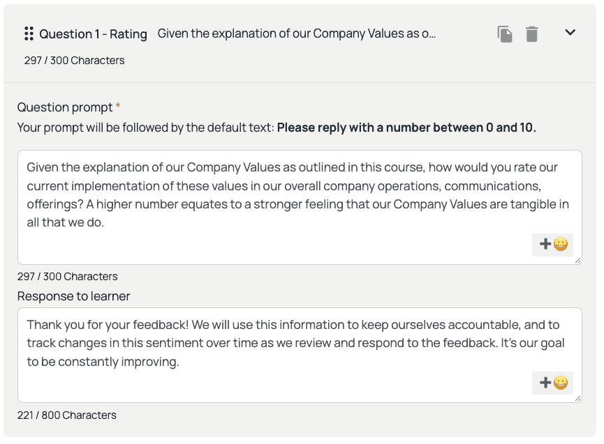 Discern&nbsp;how you want to phrase your prompt to ask for how often a new skill or technique is being applied.