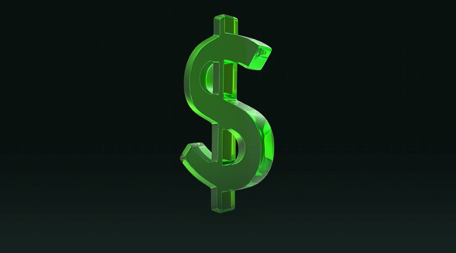 Spending chart card showing a line graph with a highlighted data point from June 2028