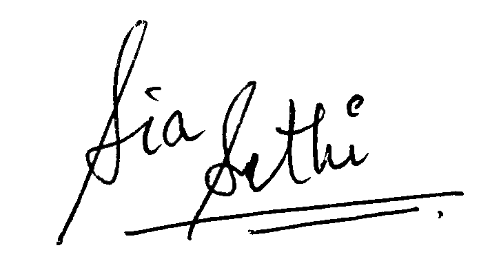 Signature of SIA SETHI