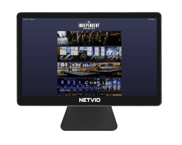 POS screen showing "The Independent" sports bar menu
