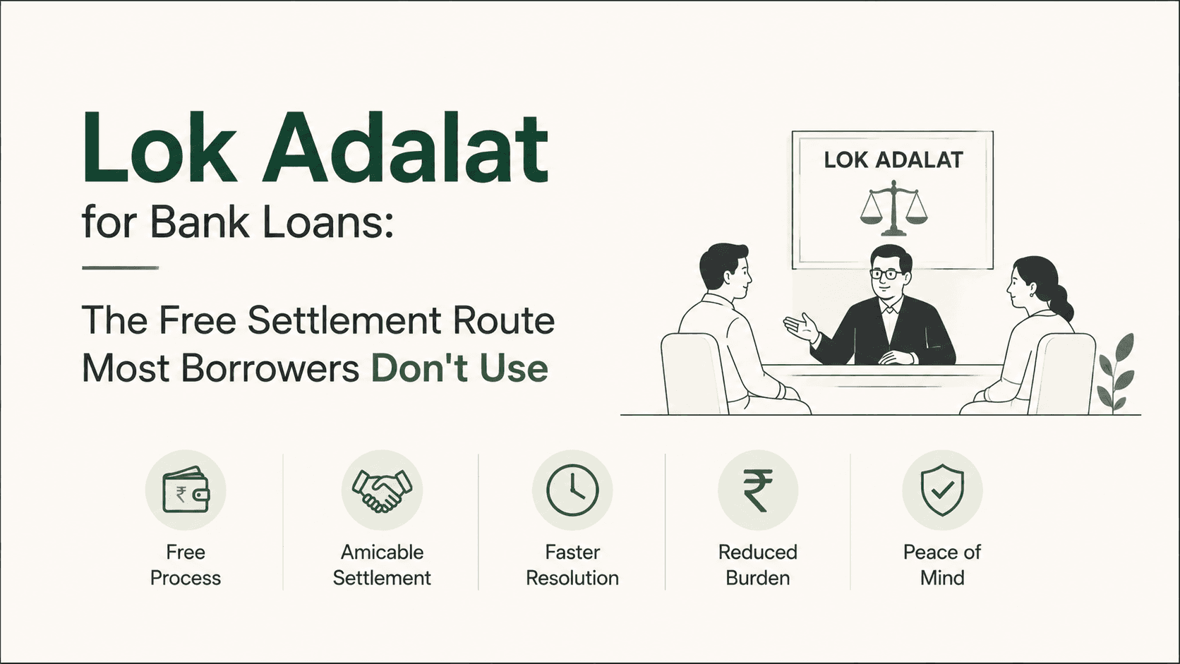 Lok Adalat for Bank Loans: The Free Settlement Route Most Borrowers Don't Use