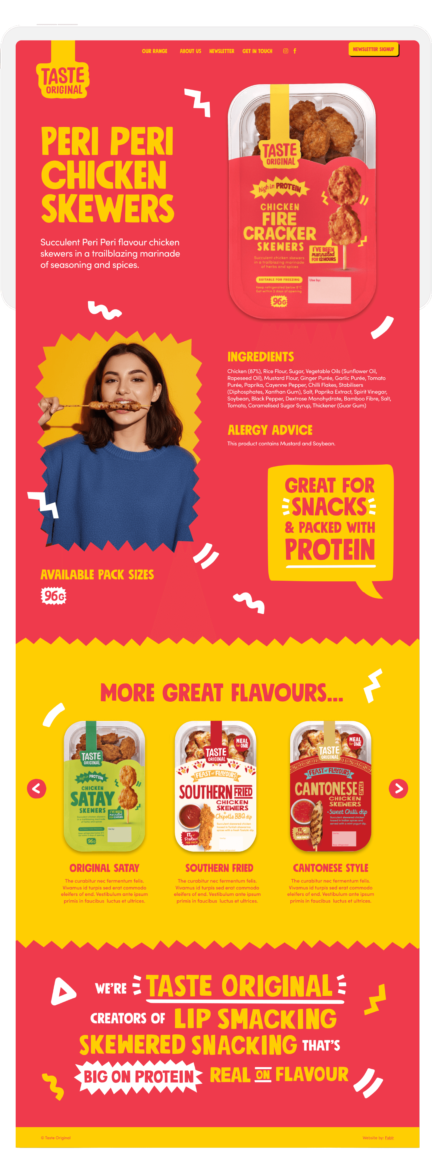 Taste Original Website Design