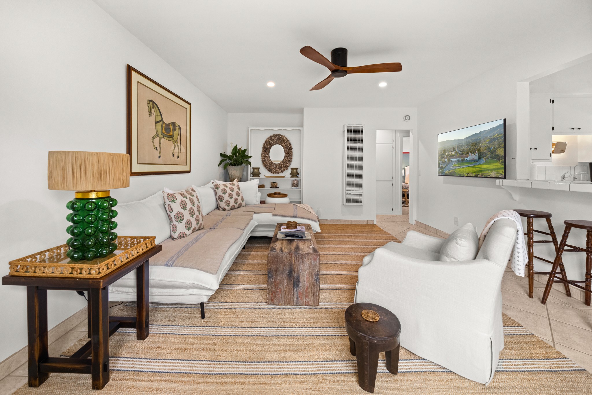 soft, natural hideaway surrounded by courtyard calm.