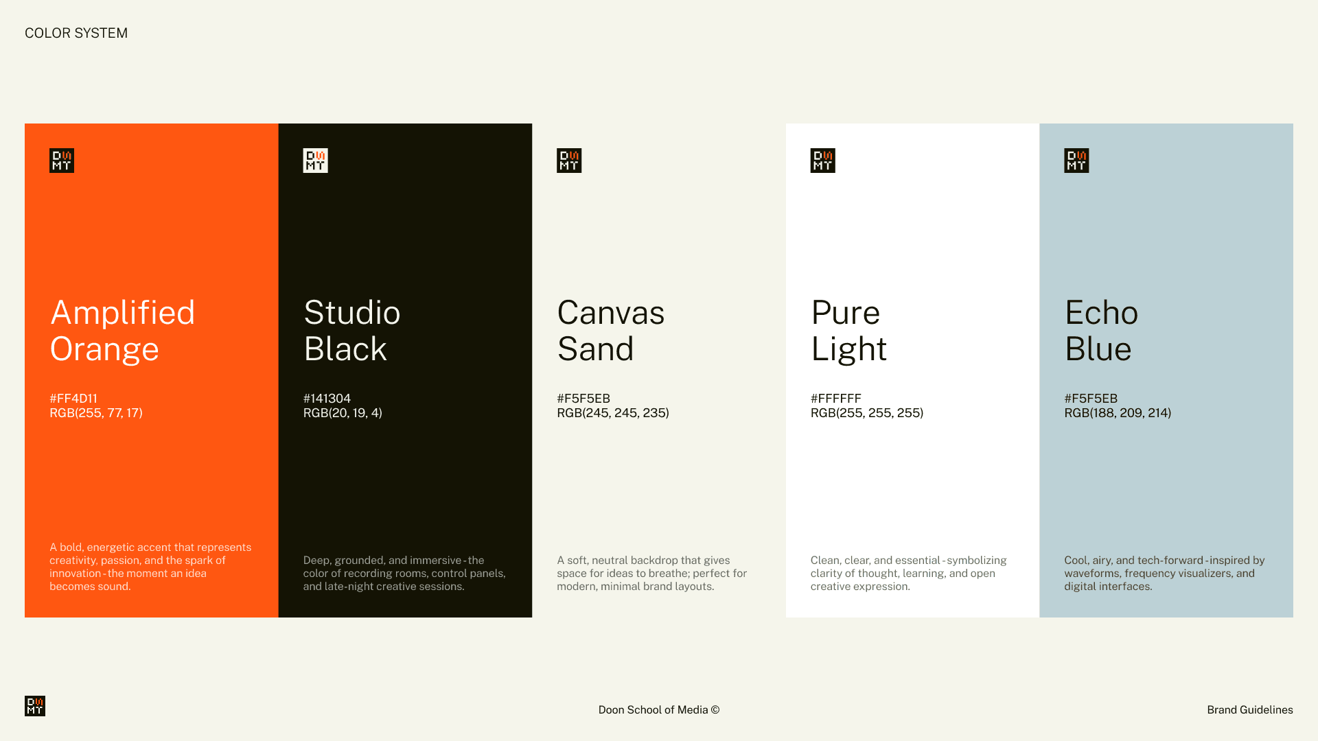Typography system and font pairings in startup brand guidelines document