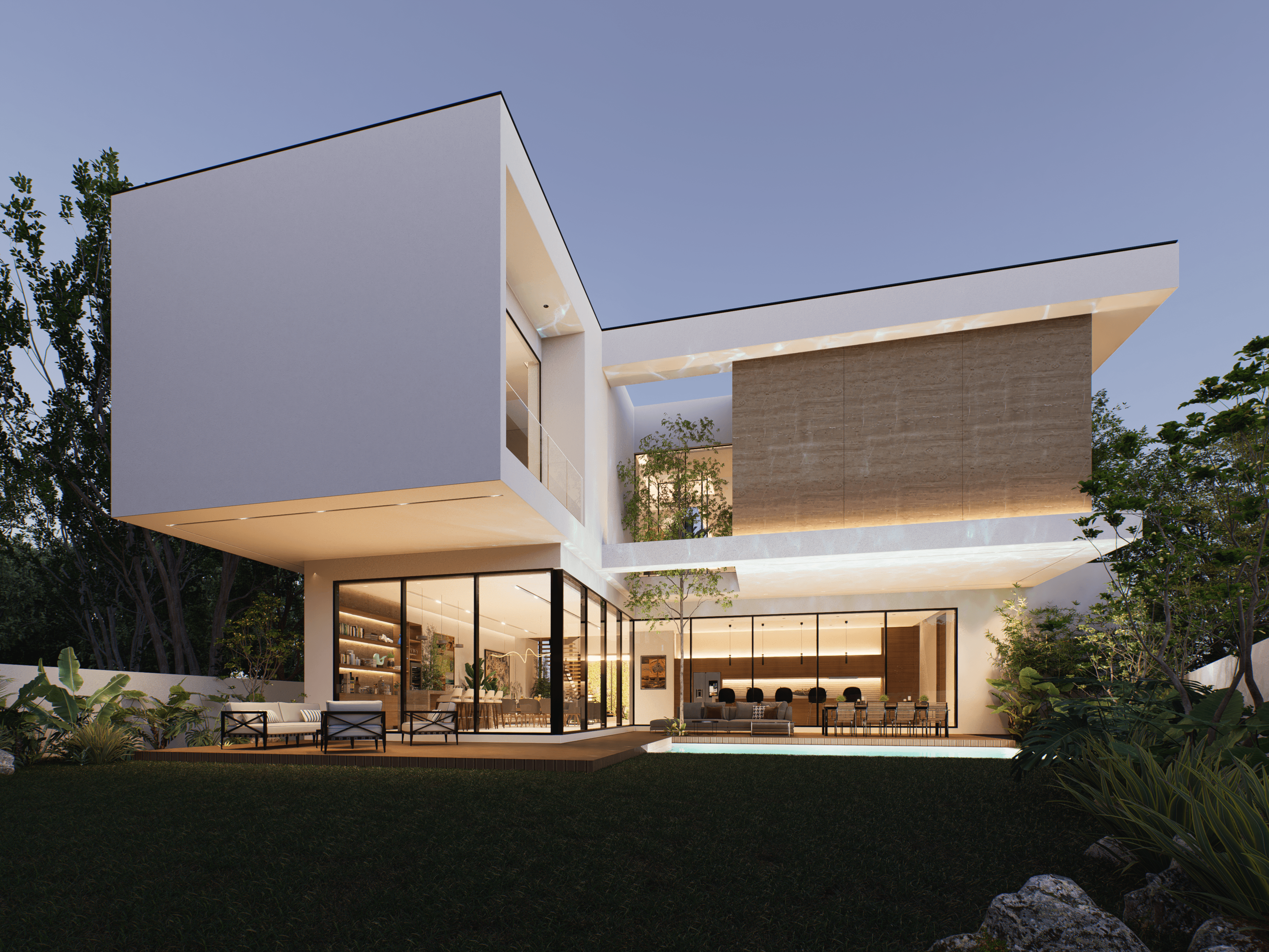 moden minimalist mansion in merida facade