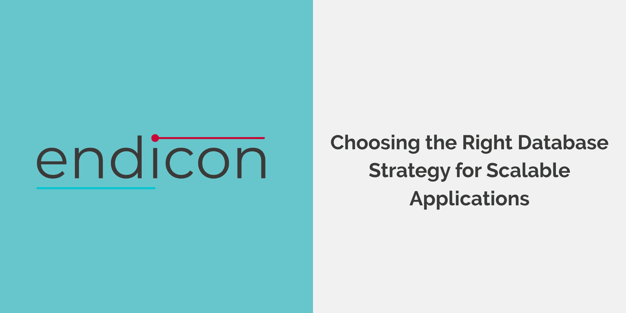 Database strategy for scalable applications showing performance, maintainability, and cost considerations