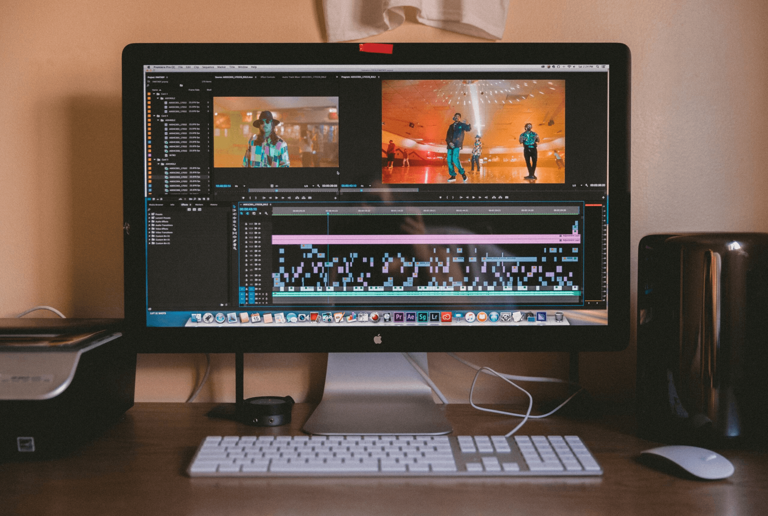 Computer running video editing software -  Video Automation