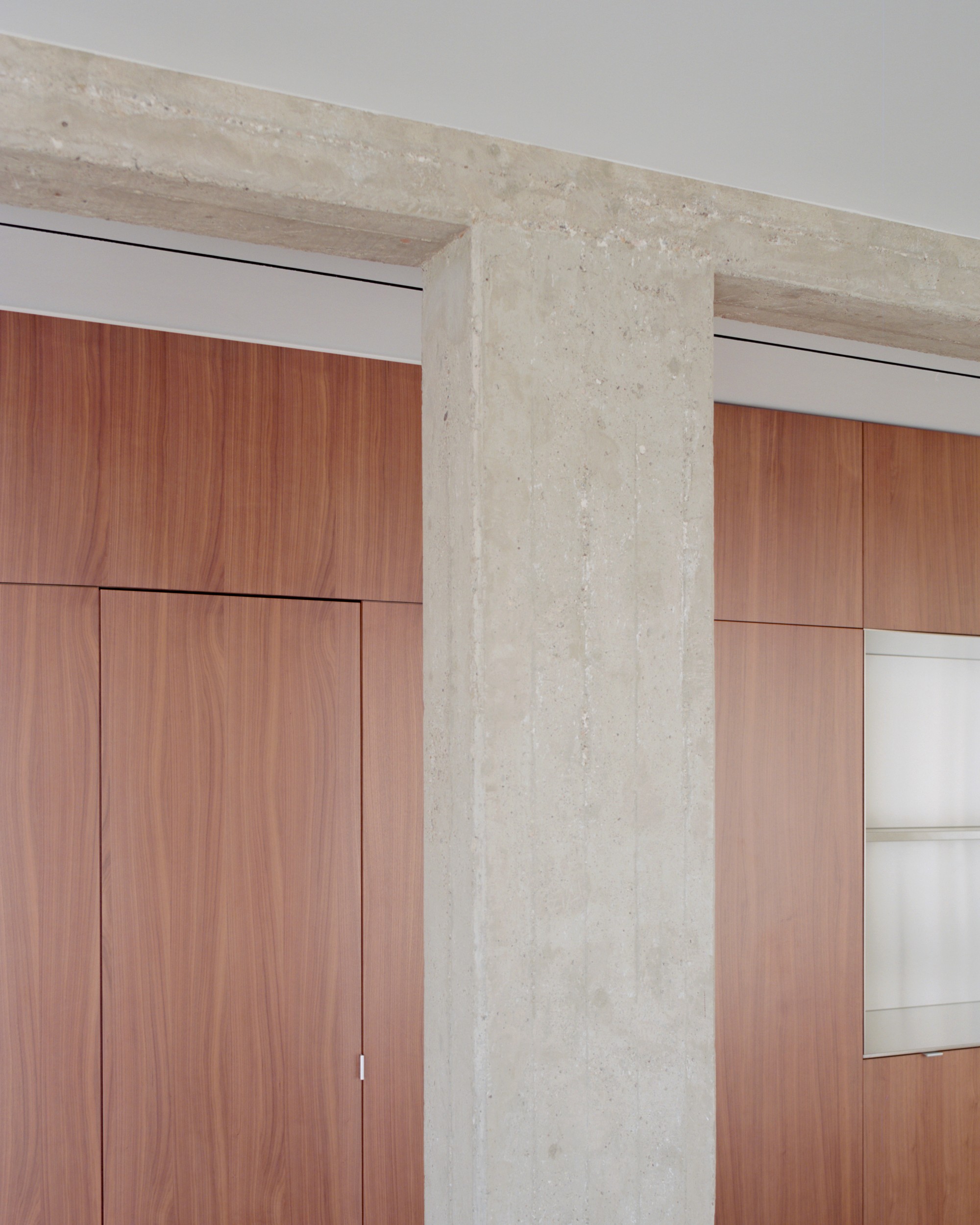 Kitchen detail with stone backsplash and wood paneling