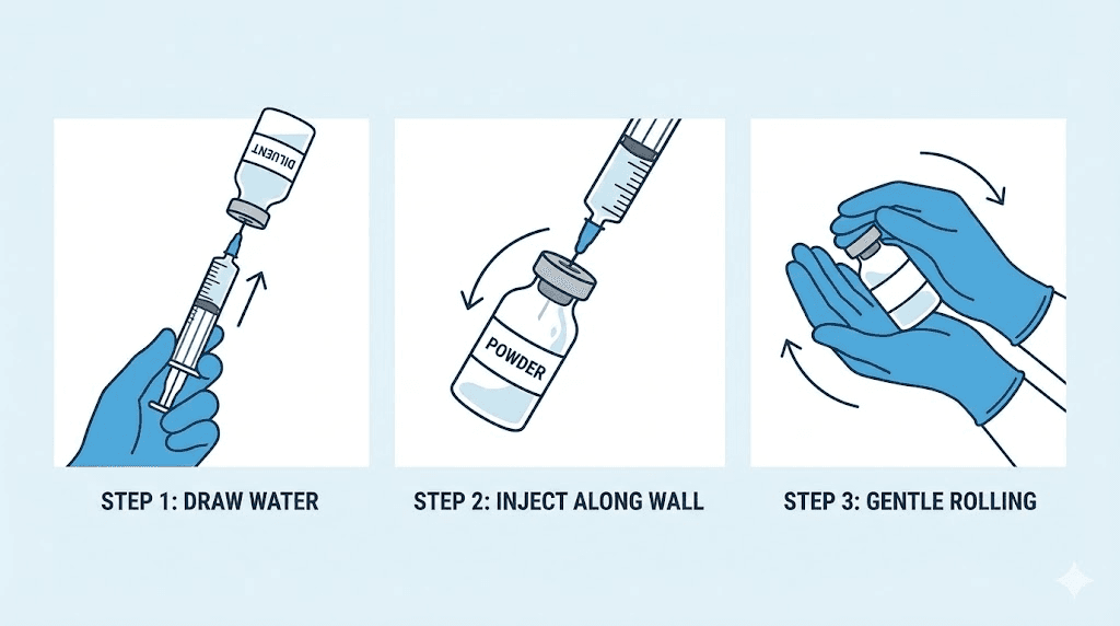 How to reconstitute semaglutide 5mg step by step with bacteriostatic water