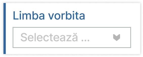 Pacienți selectați după limba vorbită