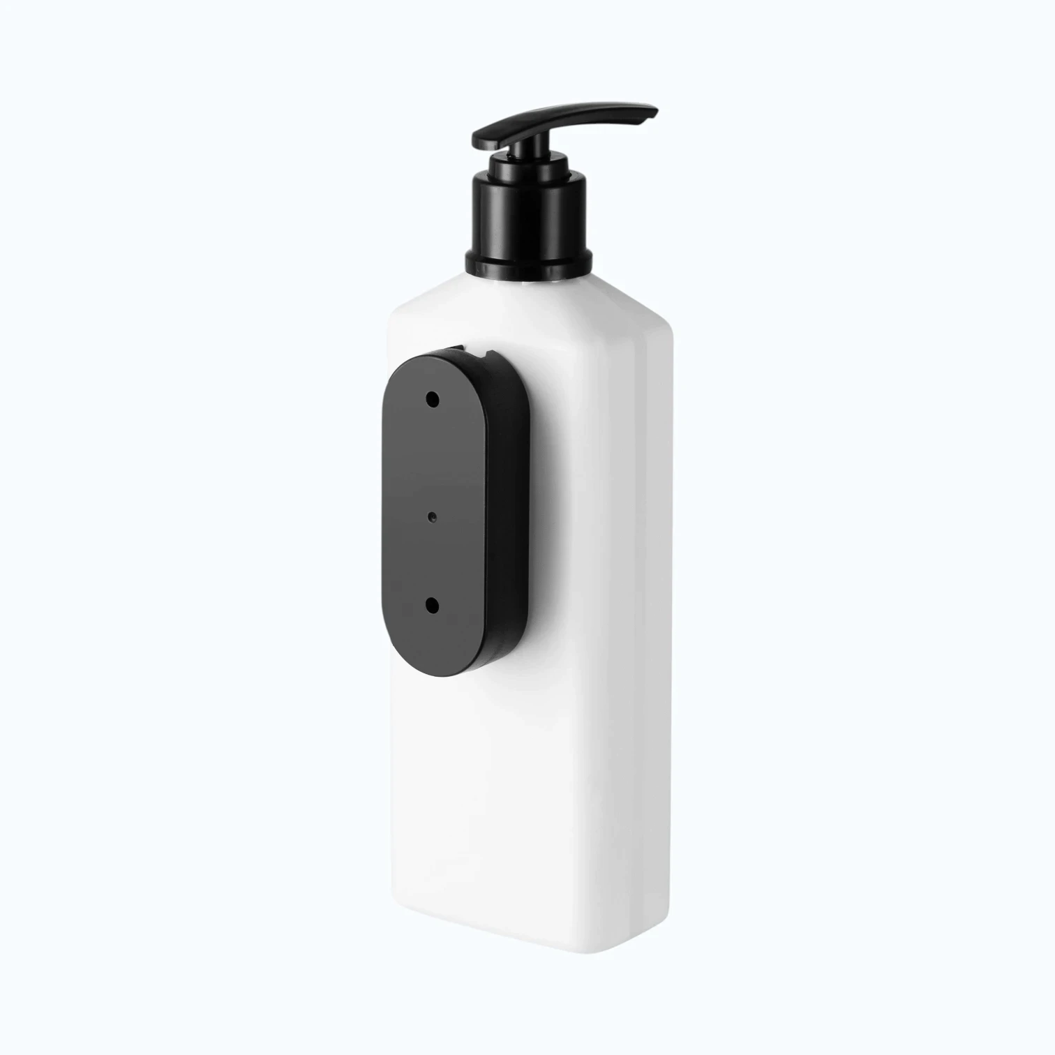 Eco-friendly tamper-proof soap dispenser bracket for hotel refillable systems, high-quality stainless steel, compatible with 300ml-500ml bottles.