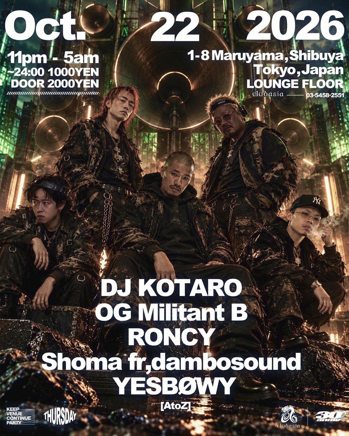 club asia RASTA THURSDAY｜clubasiaのフライヤー