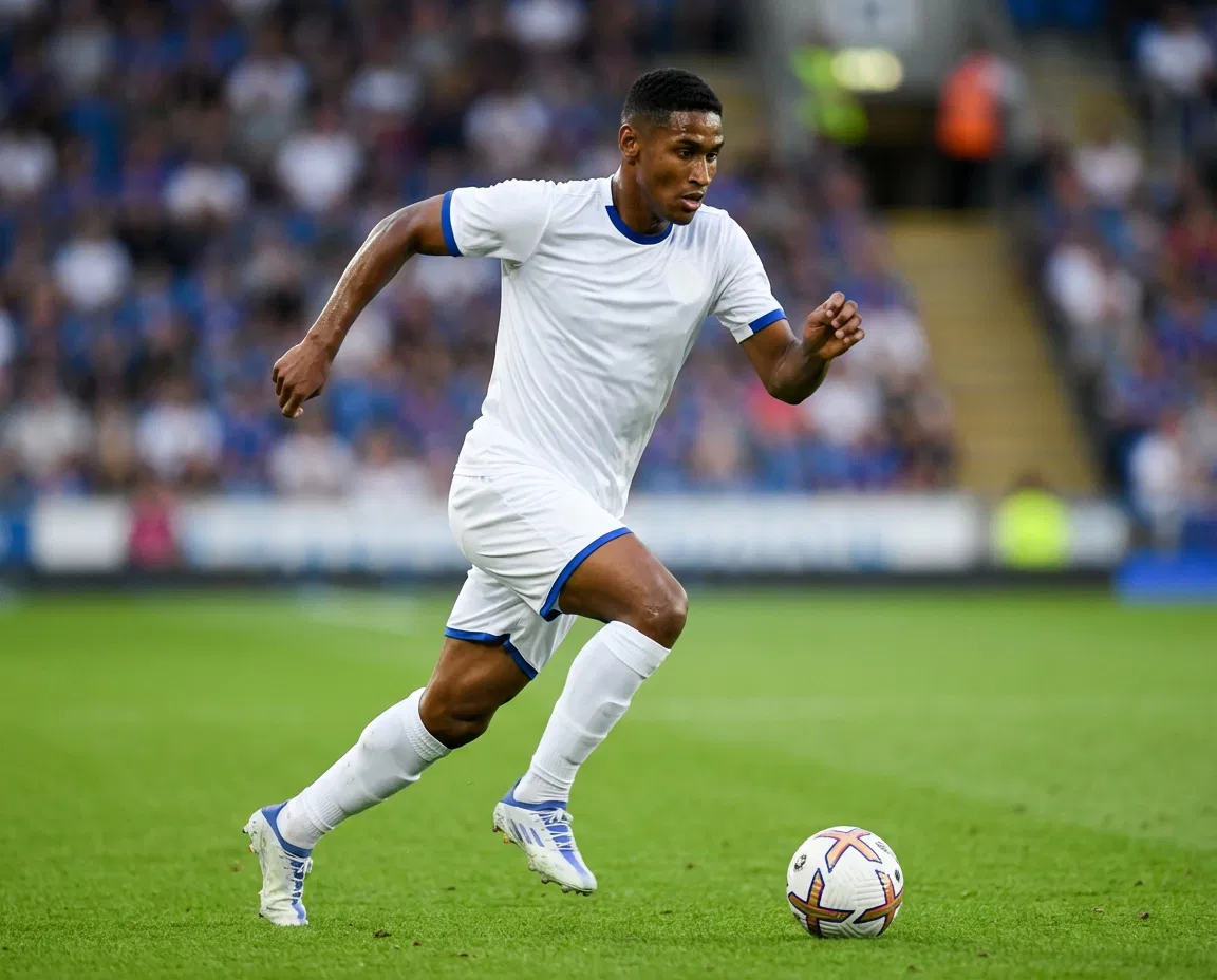 Brazilian footballer Tete in action on the pitch.