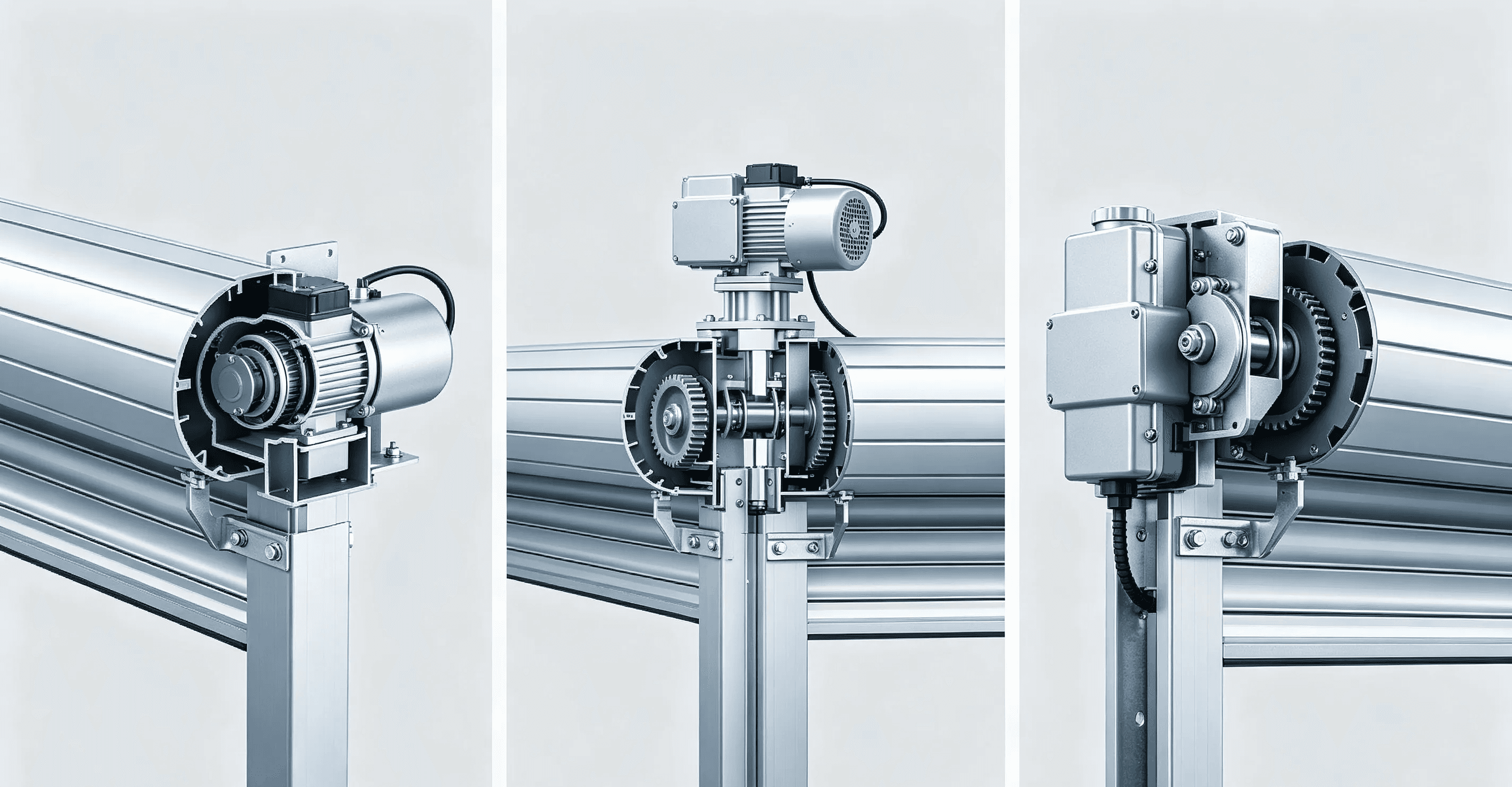 Comparison of tubular motor central motor and side motor for rolling shutters