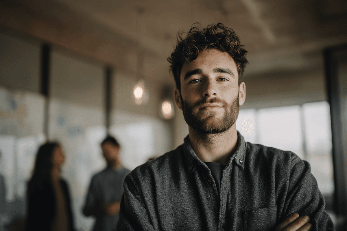 creative woman in her room