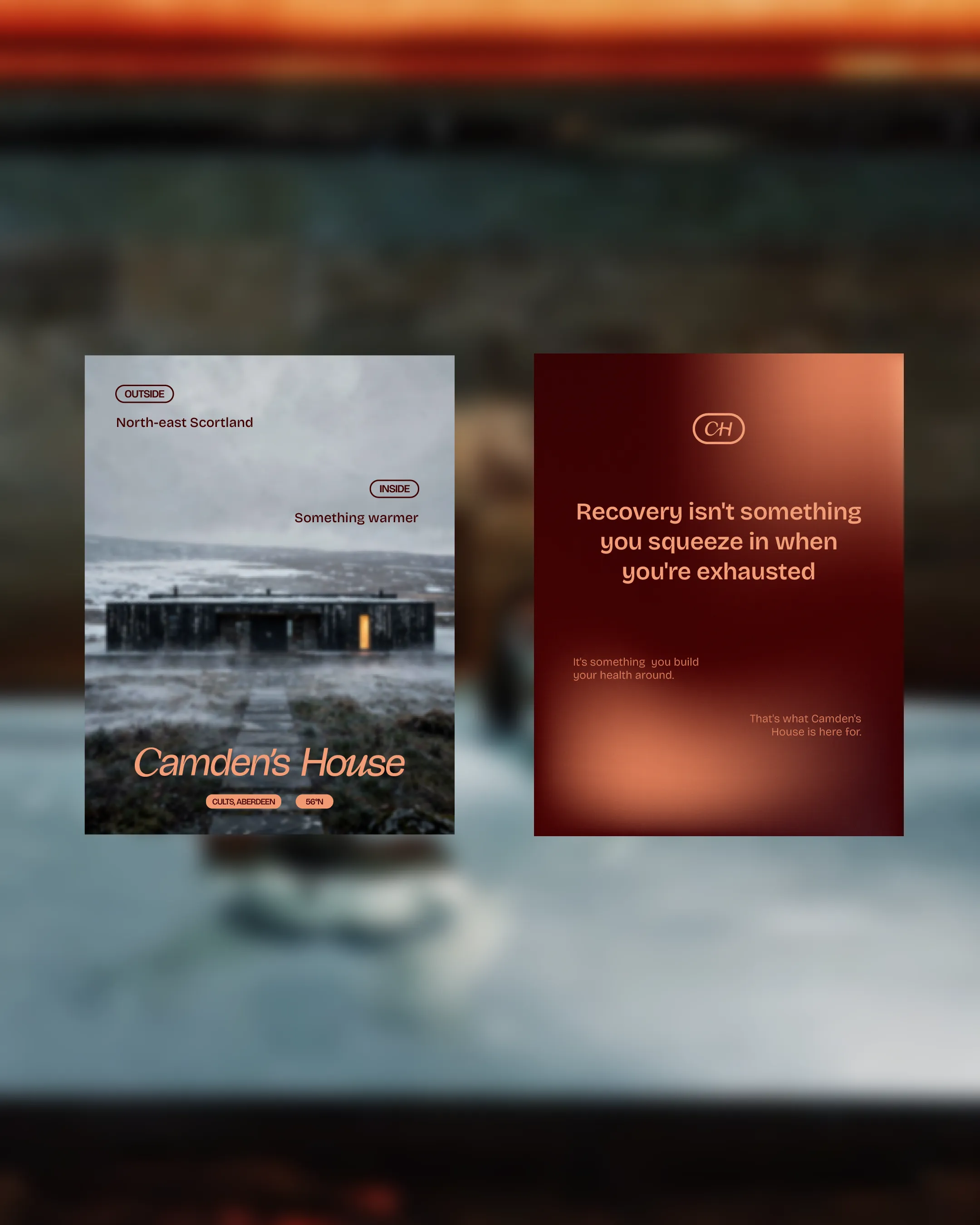 Camden's House social media design — North-East Scotland landscape & recovery positioning posts