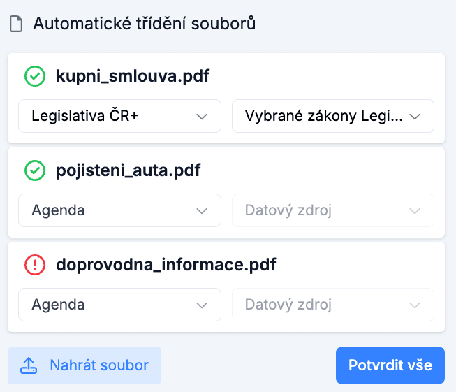 automatické třídění souborů