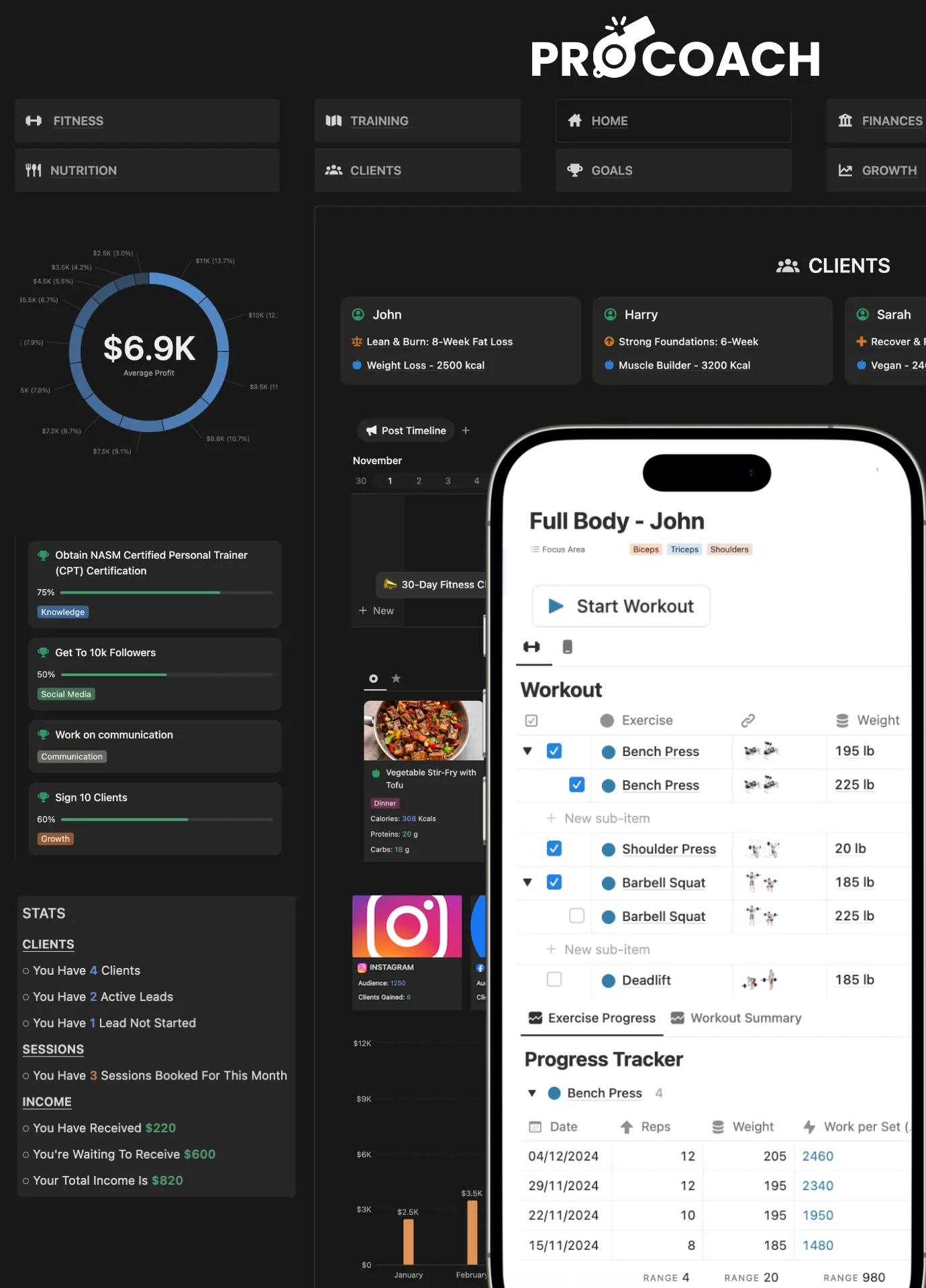 Notion Personal Trainer Template