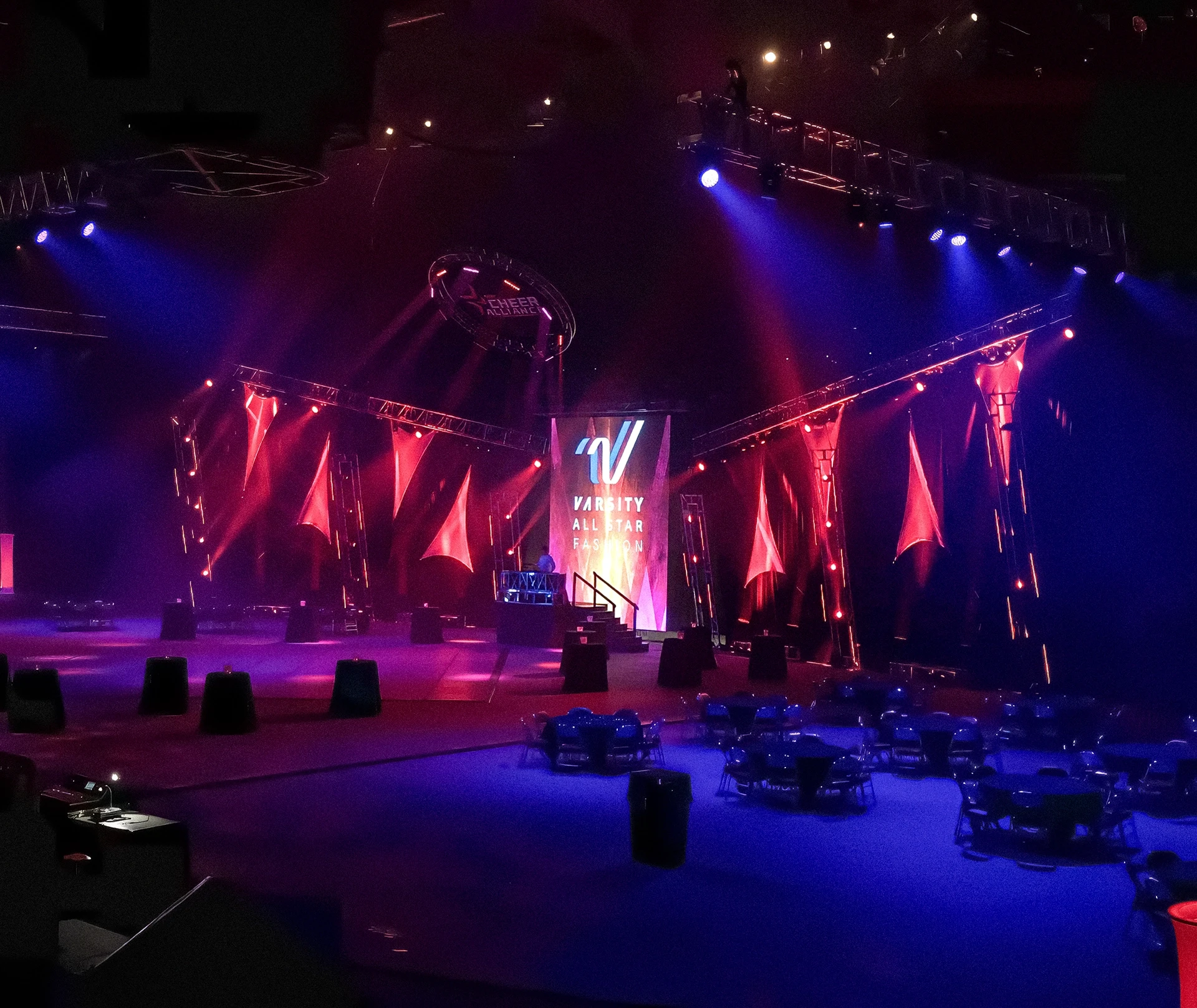 World Spirit Federation athletic and cheer event in Louisville, KY, audio and staging by UpLight Technologies