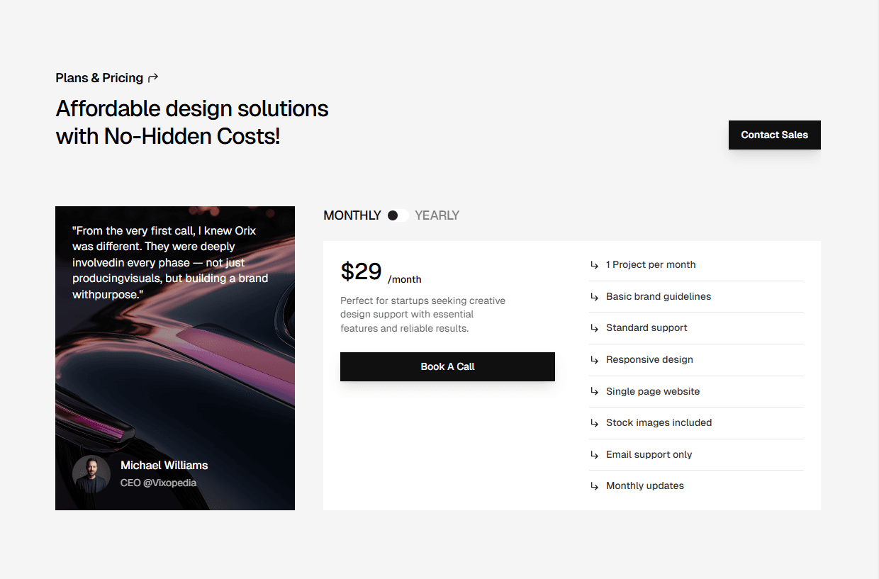 Framer Pricing Component