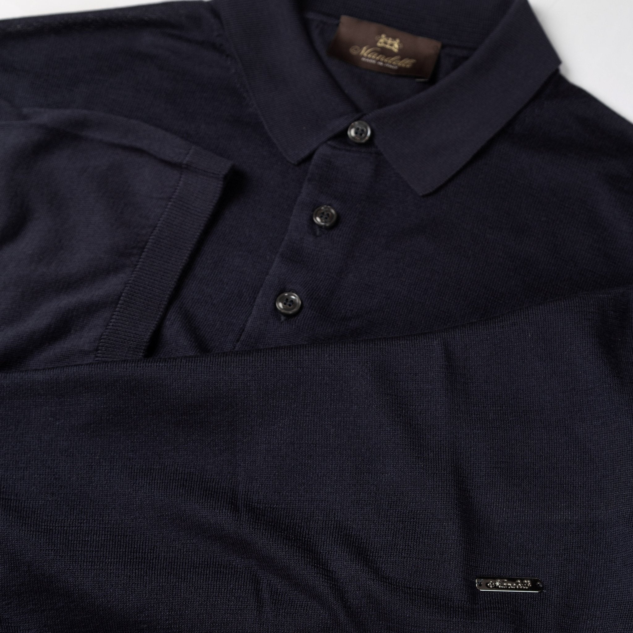 Summer Knitted Polo with buttons - Mandelli UK