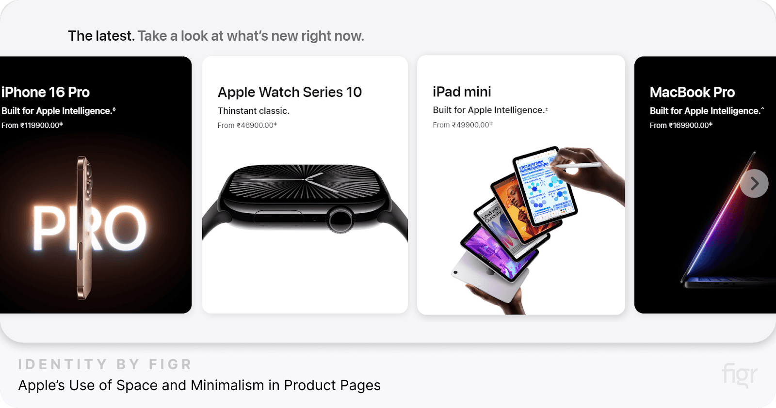 Apple’s Use of Space and Minimalism in Product Pages