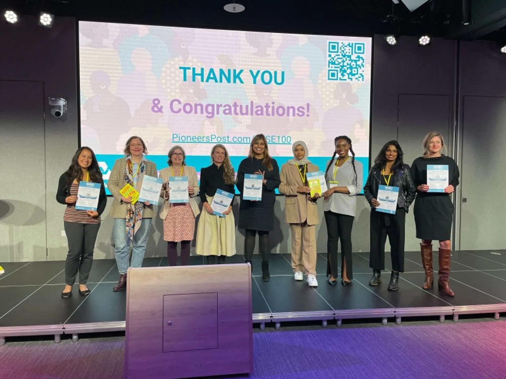 Wise100 winners of 2022 on the stage