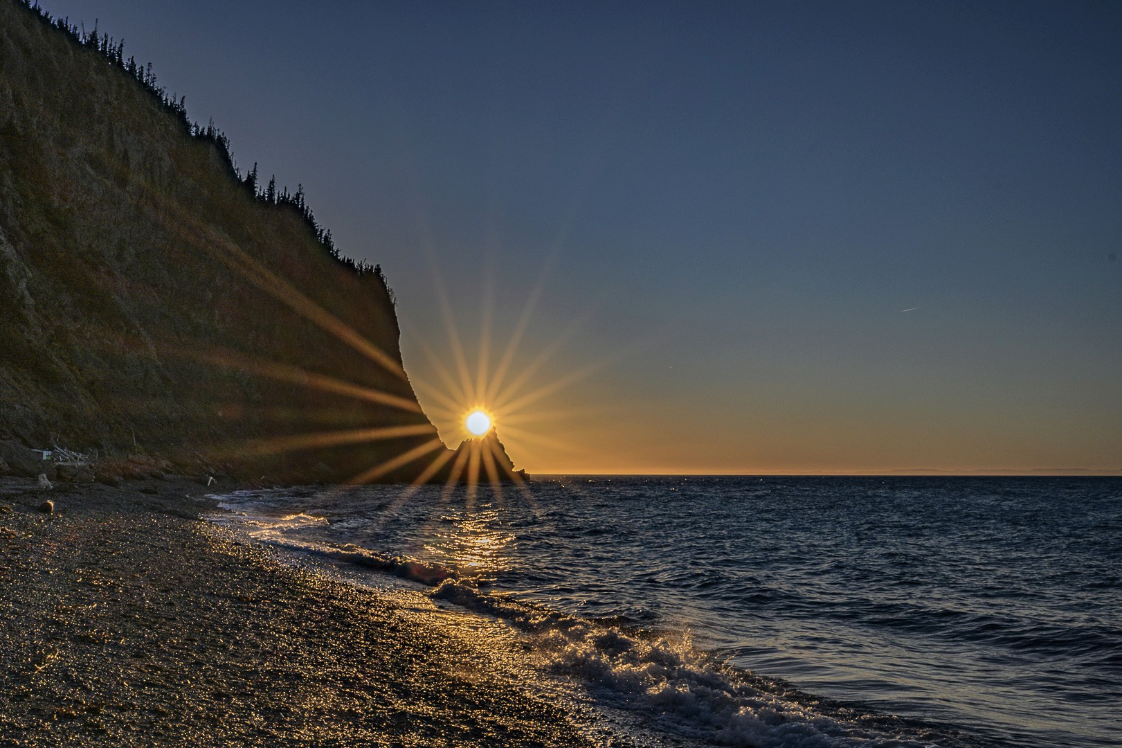 Couché de soleil ,Cote de Percé en Gaspésie