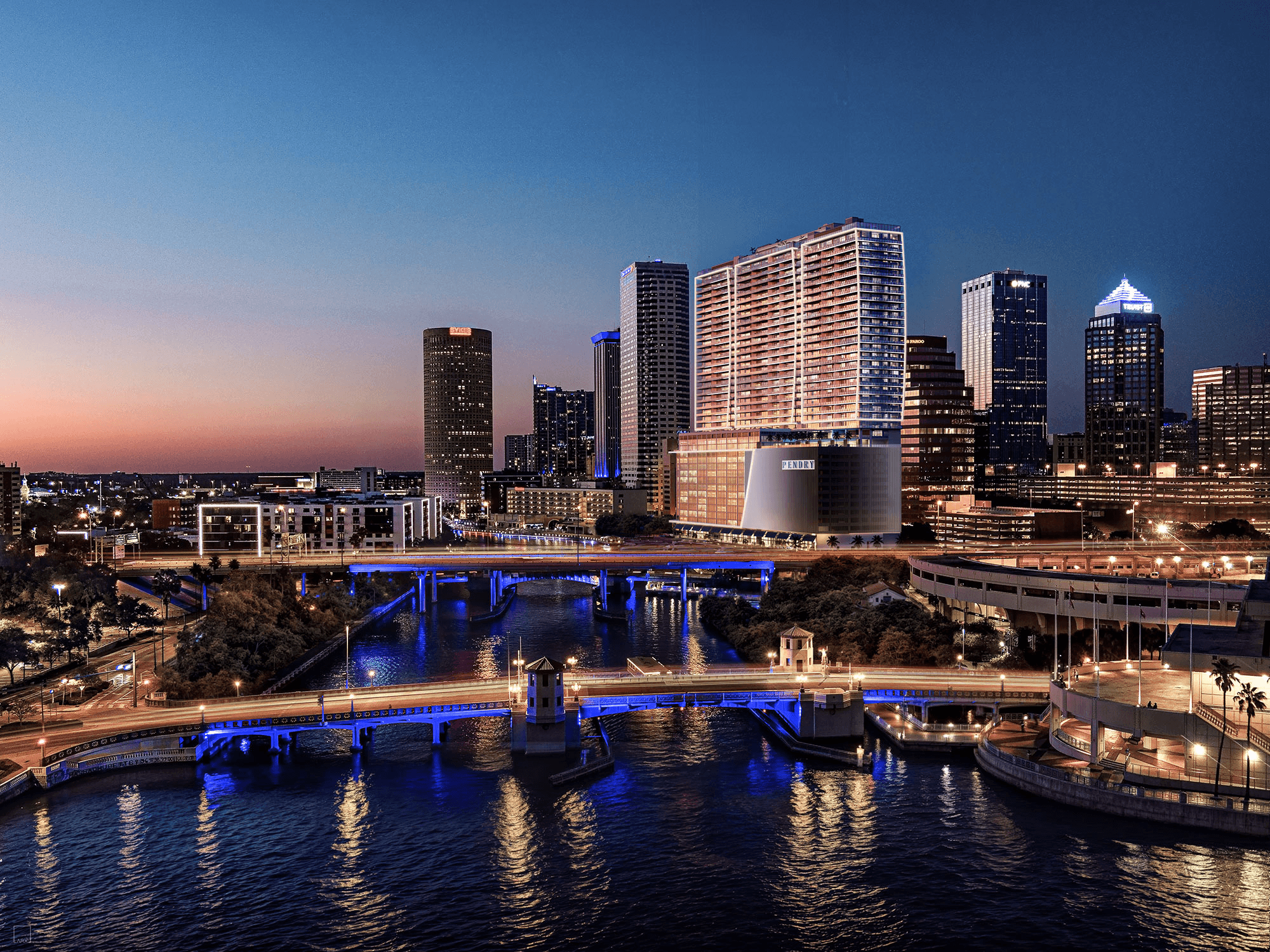 rendering of the pendry residences in tampa